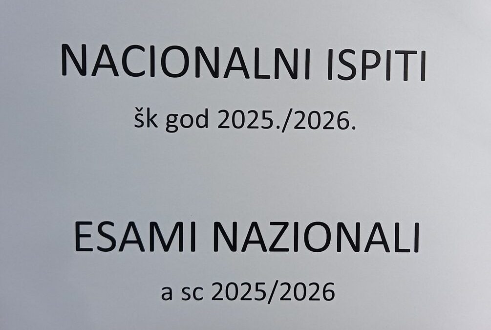 NACIONALNI ISPITI / ESAMI NAZIONALI